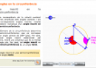 Angles en la circumferència: Angle inscrit en la semicircumferència | Recurso educativo 82705