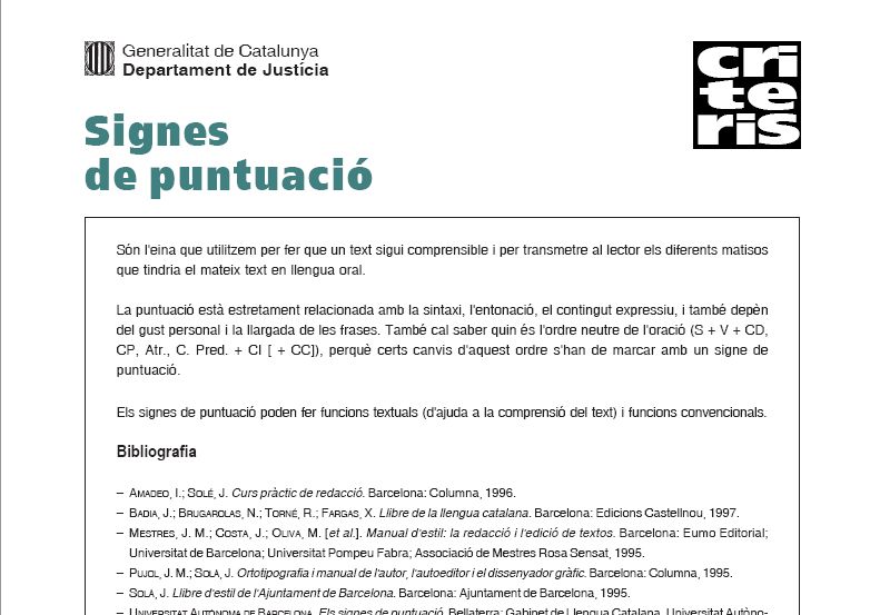 Signes de puntuació | Recurso educativo 34620