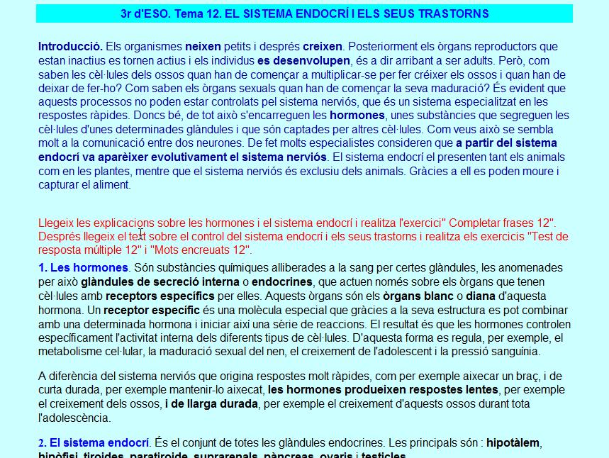 El sistema endocrí i els seus trastorns | Recurso educativo 35097