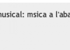 Divulgació musical: música a l'abast de tothom | Recurso educativo 39621