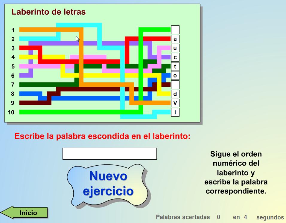 Laberints de lletres | Recurso educativo 43621