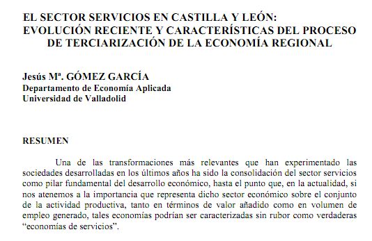 EL SECTOR SERVICIOS EN CASTILLA Y LEÓN | Recurso educativo 46863