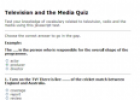 Television and the media quiz | Recurso educativo 61316