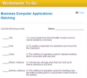 Business computer applications: Matching | Recurso educativo 69011