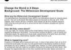 Background information about the Millenium Development Goals | Recurso educativo 78057