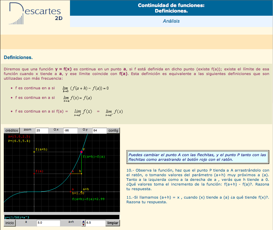 Continuidad de funciones: Definiciones | Recurso educativo 92198