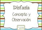 Disfasia. Concepto y observación. - Mi mamá dice | Recurso educativo 109780